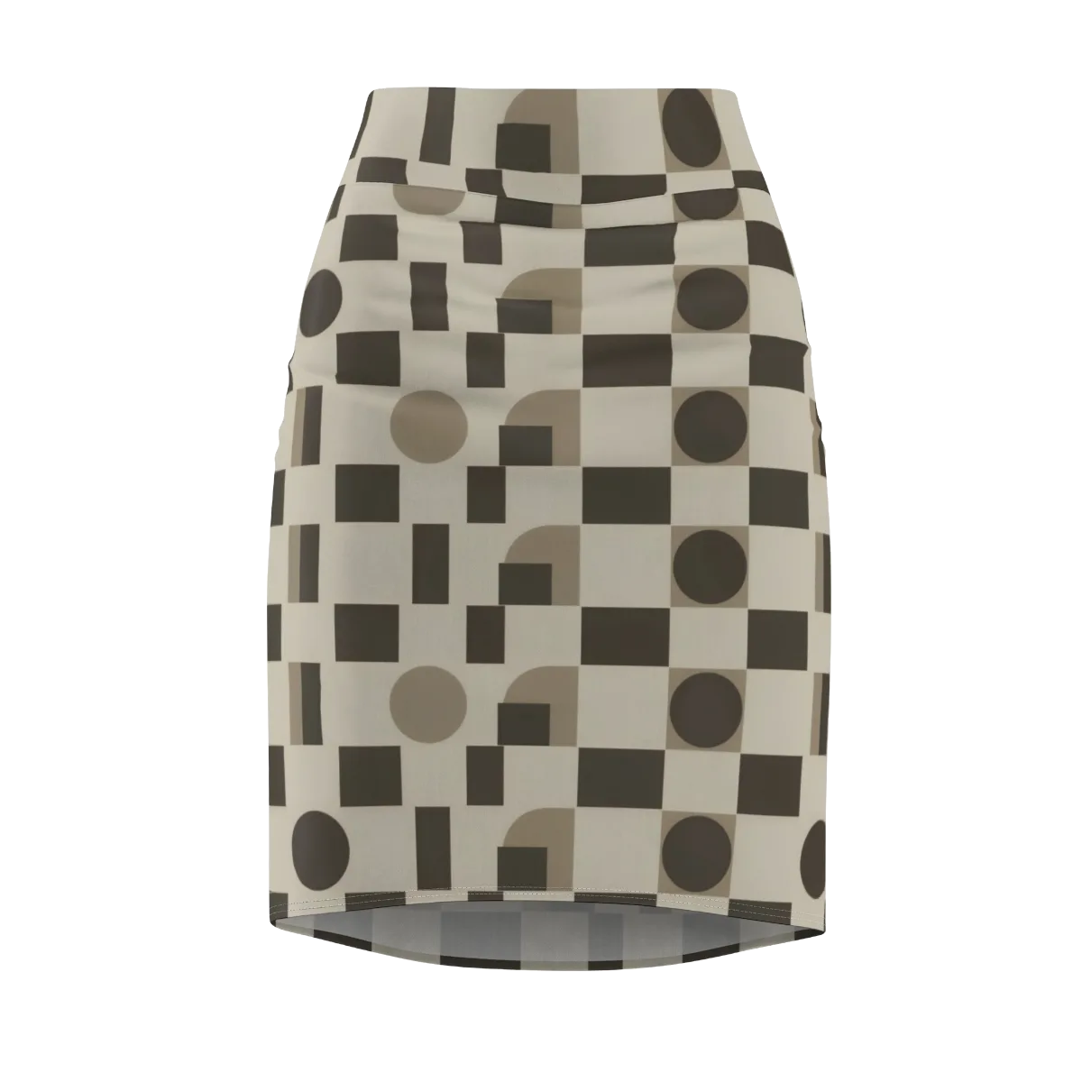 Taupe Tectonics on Pencil Skirt — Front