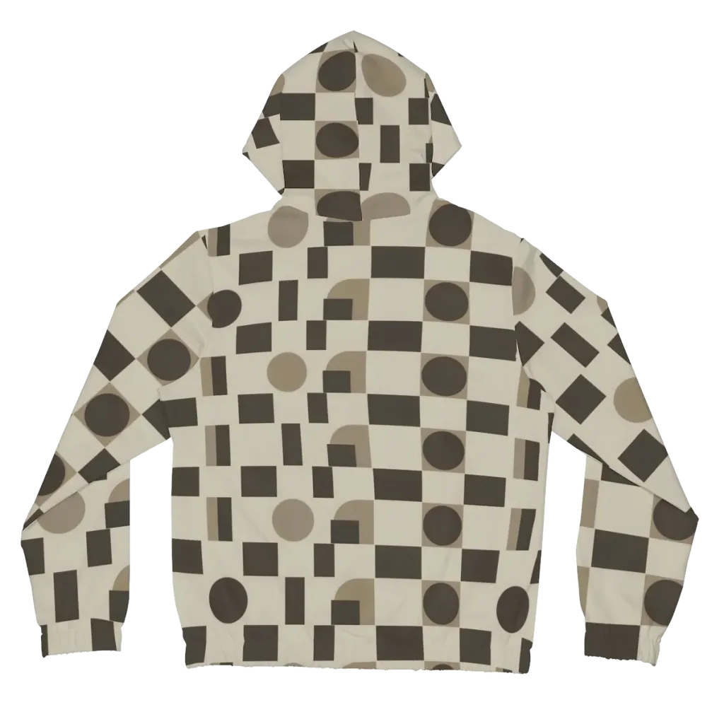 Taupe Tectonics on Women's Full-Zip Hoodie — Back