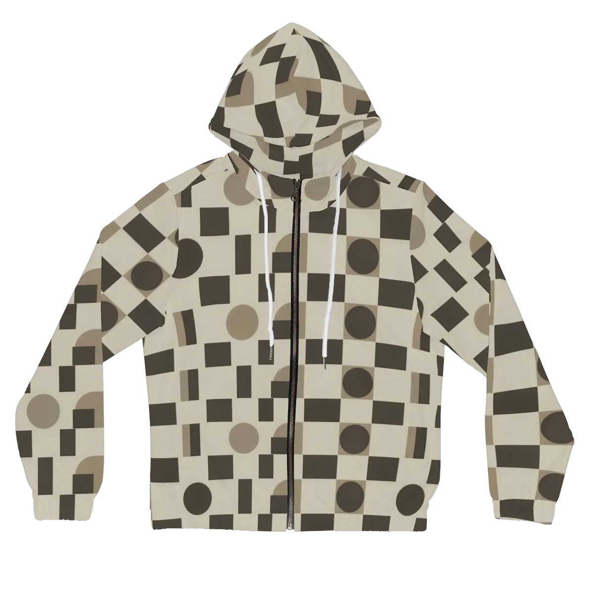 Taupe Tectonics on Women's Full-Zip Hoodie — Front