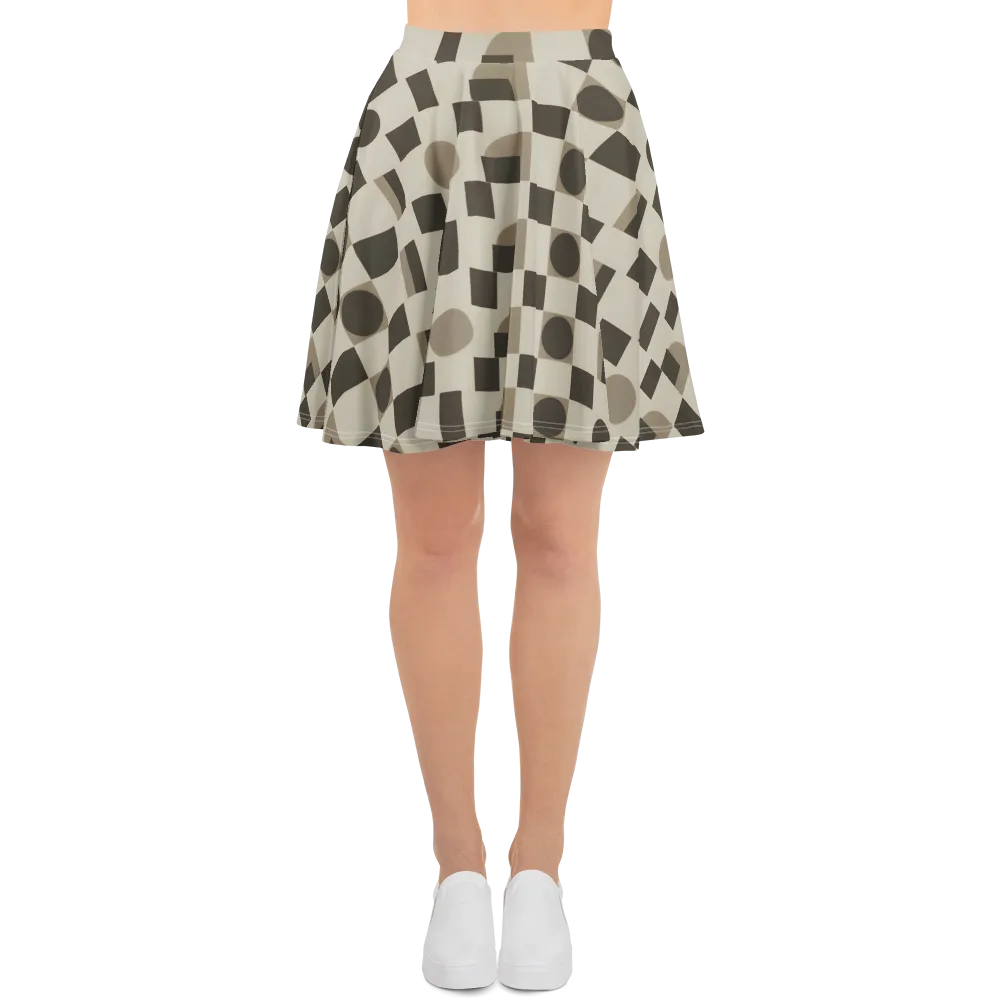 Taupe Tectonics on Skater Skirt — Front