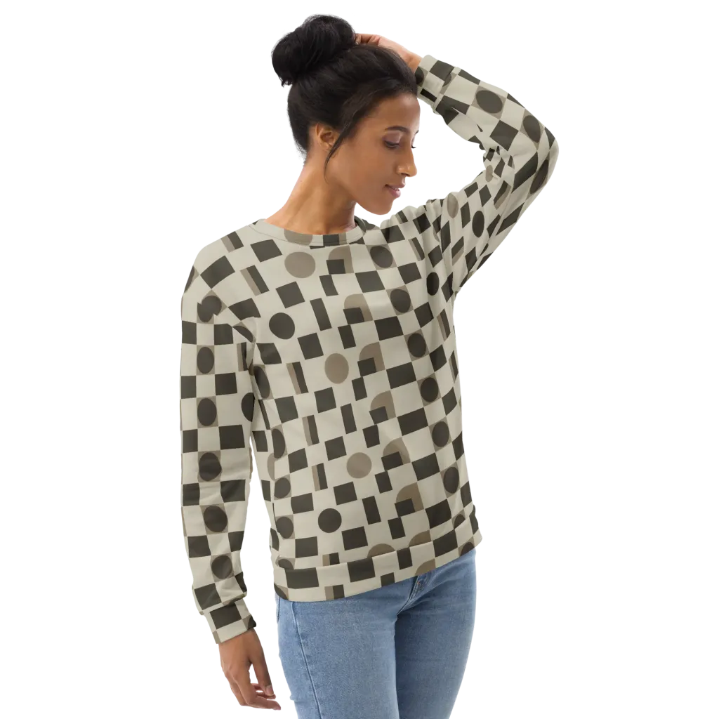 Taupe Tectonics on Sweatshirt — Right Front