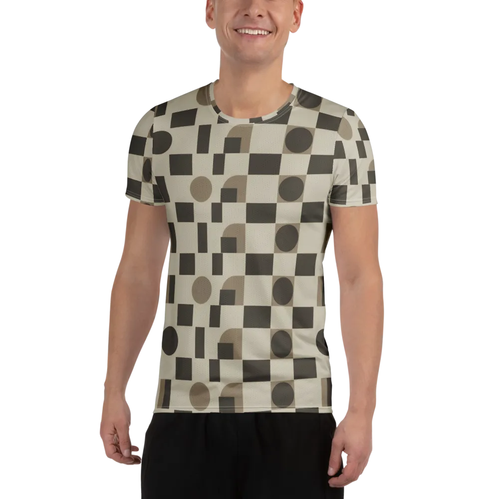 Taupe Tectonics on Men's Athletic T-Shirt — Front