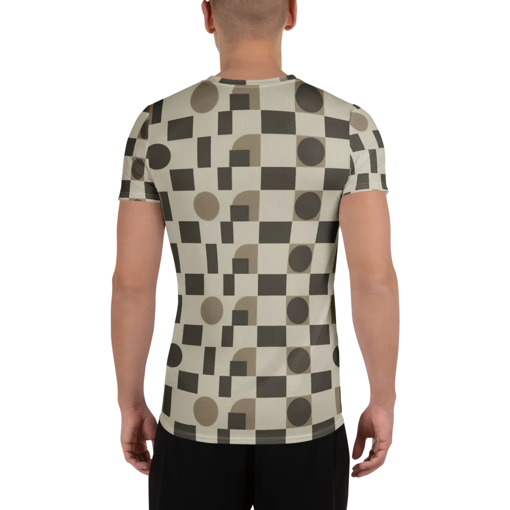 Taupe Tectonics on Men's Athletic T-Shirt — Back