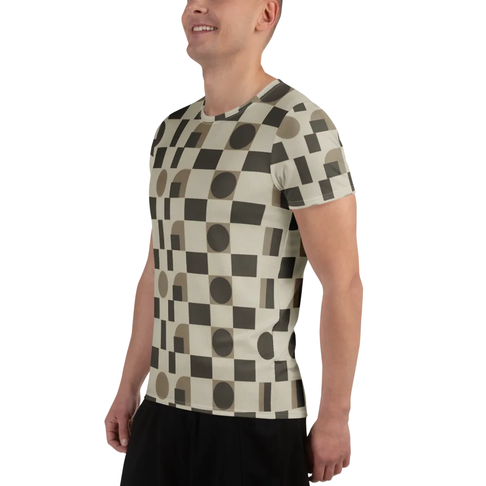 Taupe Tectonics on Men's Athletic T-Shirt — Left