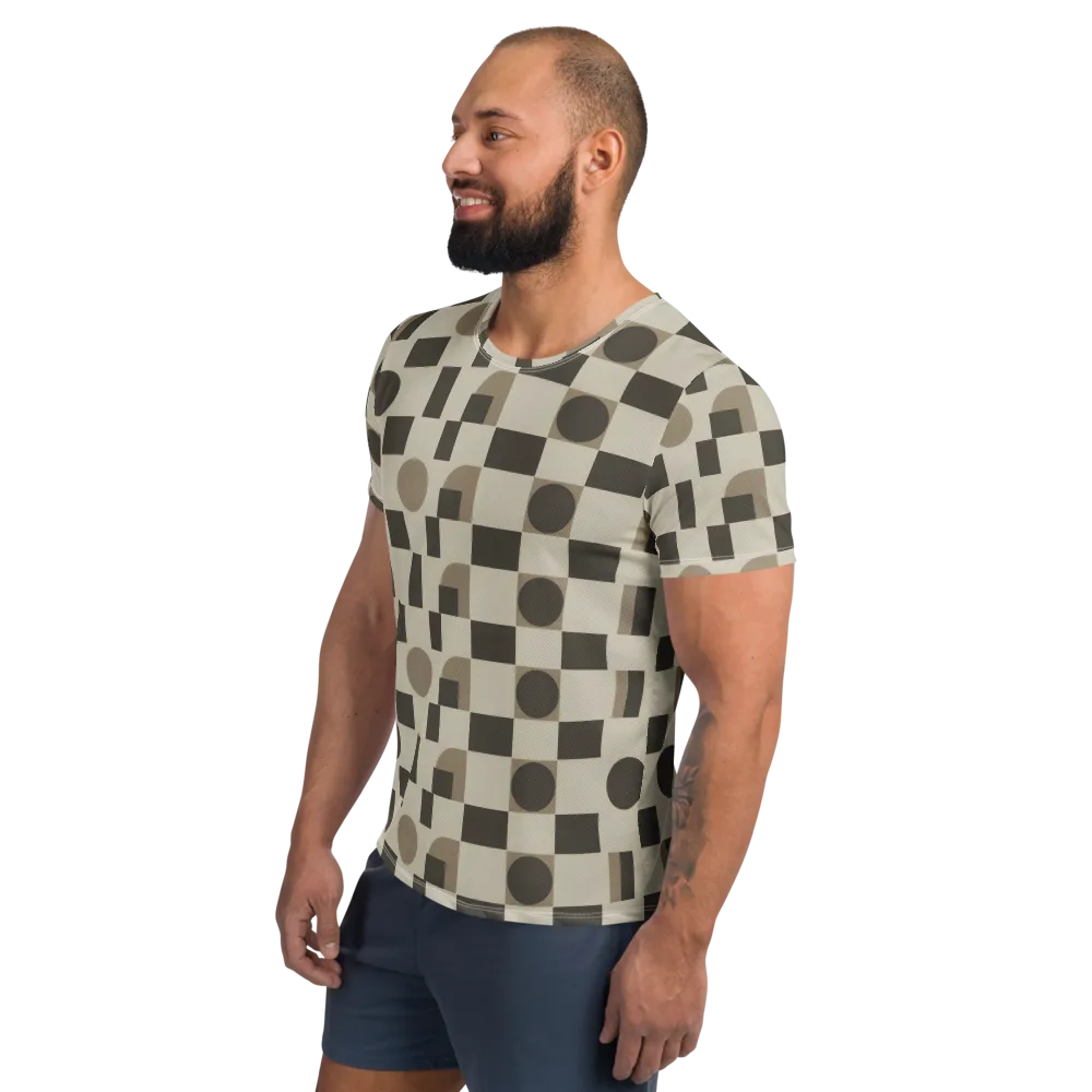 Taupe Tectonics on Men's Athletic T-Shirt — Left