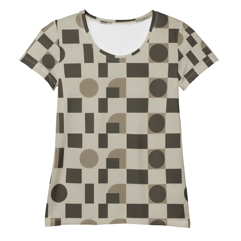 Taupe Tectonics on Women's Athletic T-Shirt — Front
