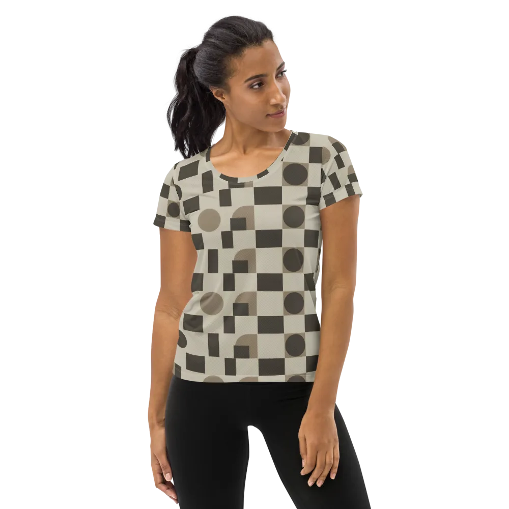 Taupe Tectonics on Women's Athletic T-Shirt — Front