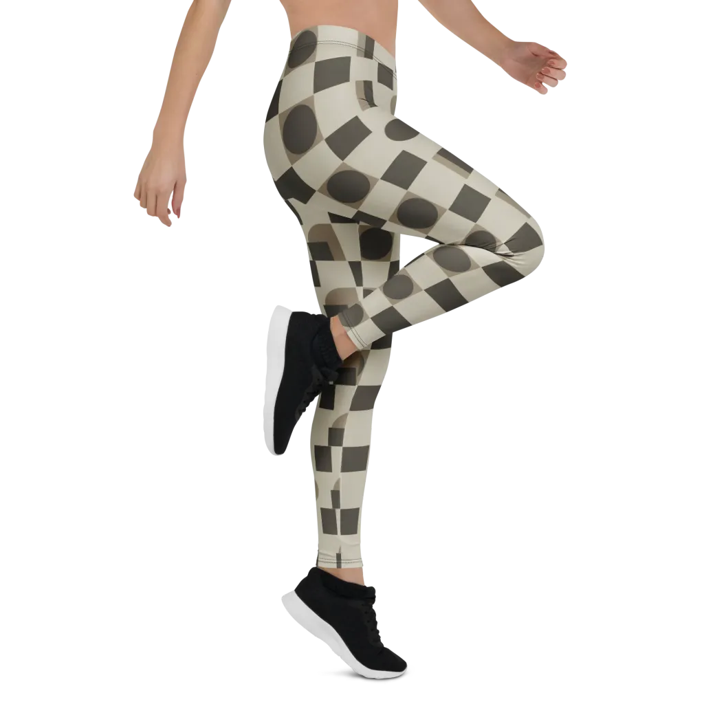Taupe Tectonics on Leggings — Right