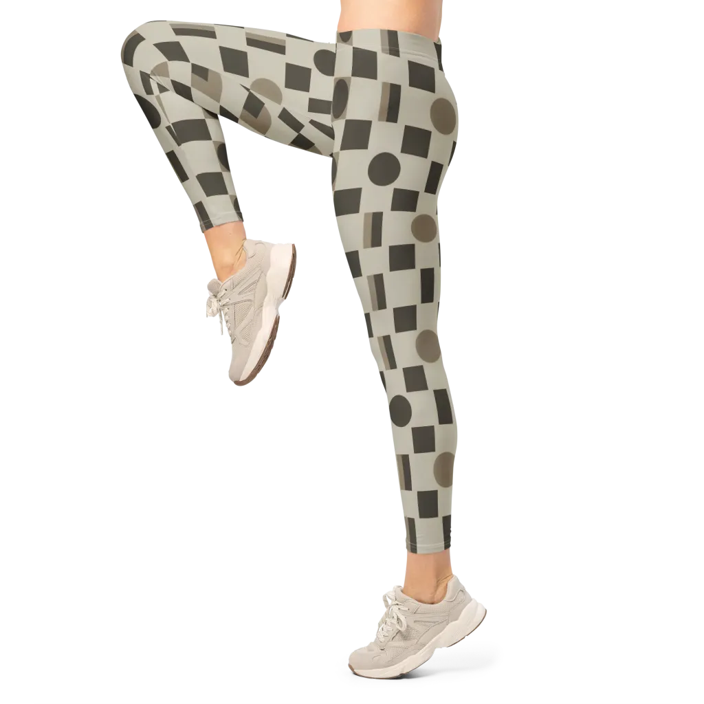 Taupe Tectonics on Leggings — Left