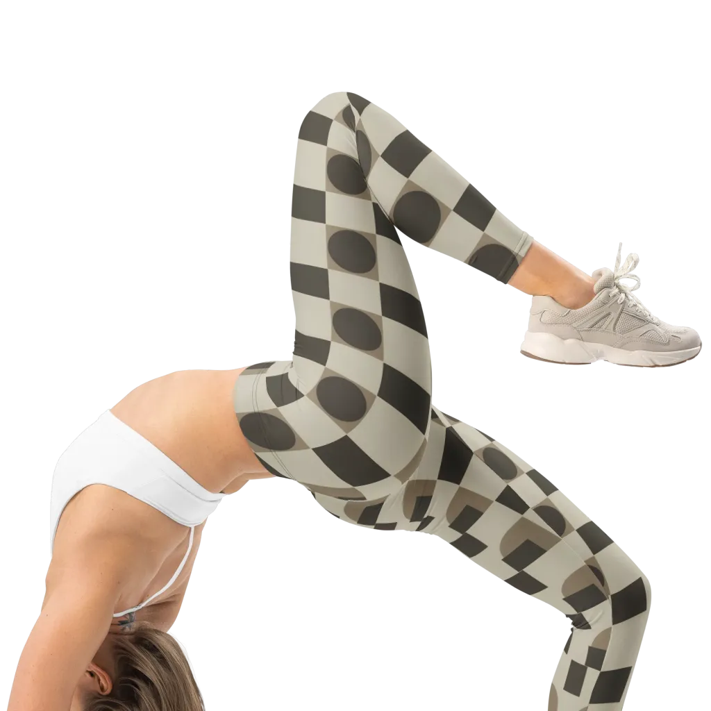 Taupe Tectonics on Leggings — Right