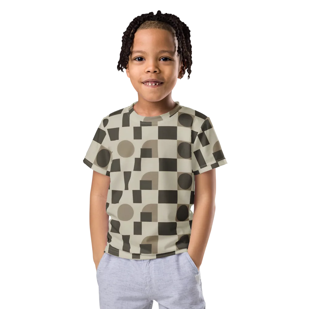 Taupe Tectonics on Kids Crew Neck T-Shirt — Front