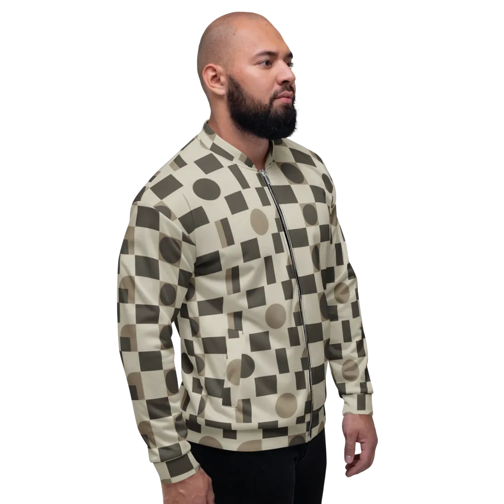 Taupe Tectonics on Bomber Jacket — Right