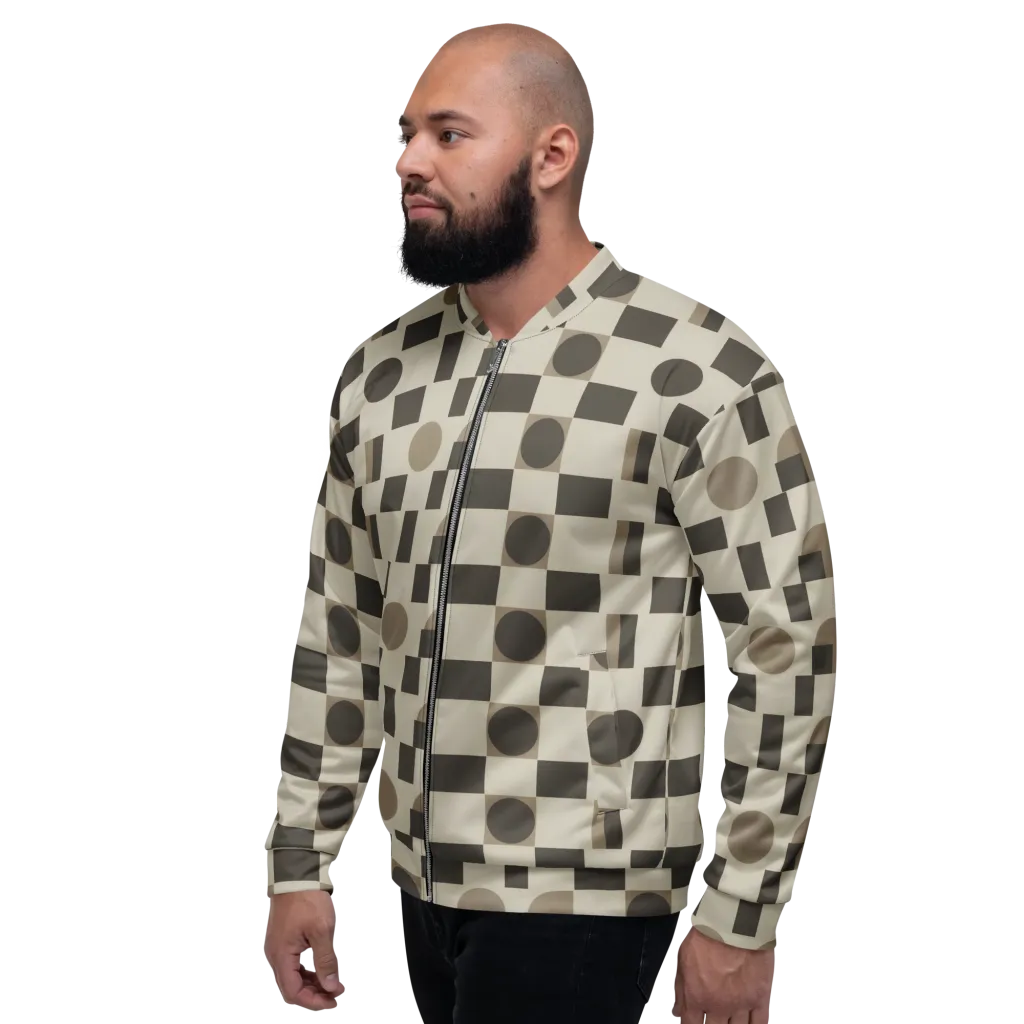Taupe Tectonics on Bomber Jacket — Left