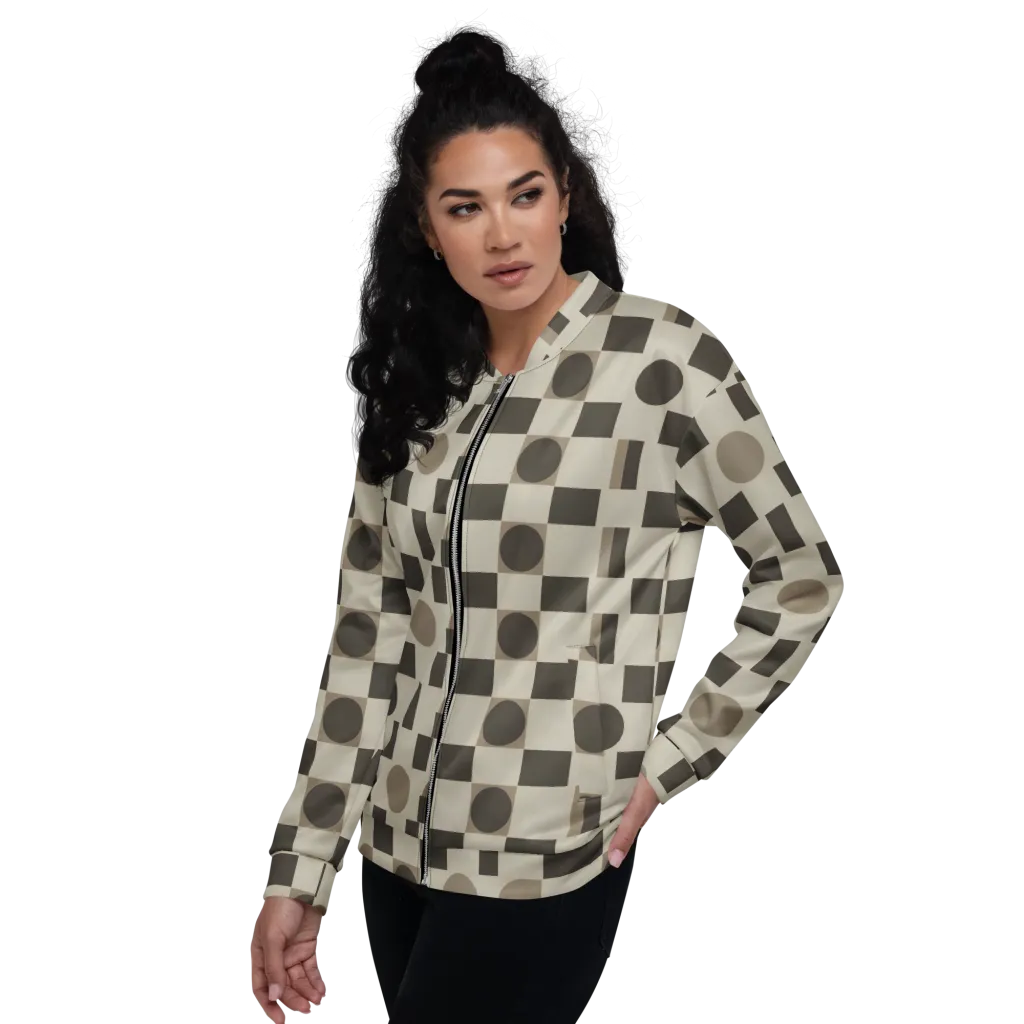 Taupe Tectonics on Bomber Jacket — Left