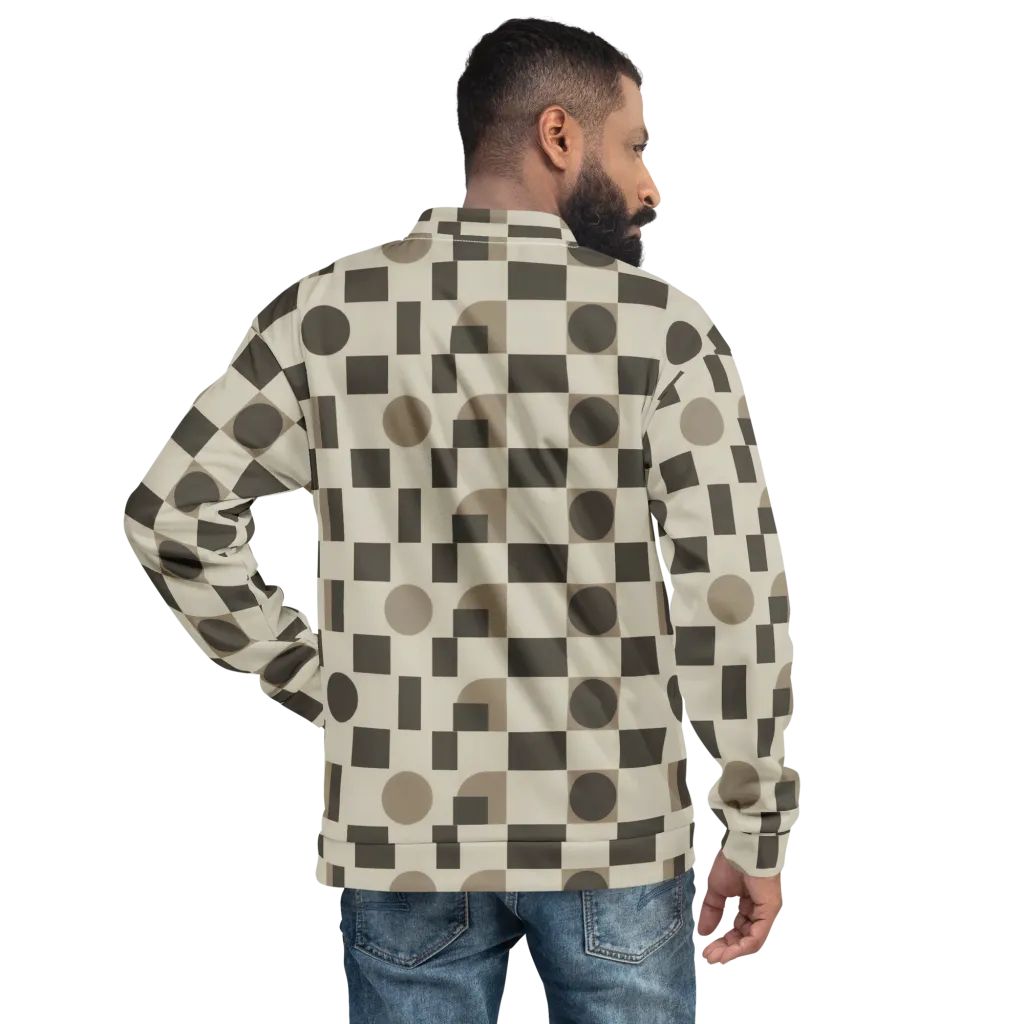 Taupe Tectonics on Bomber Jacket — Back