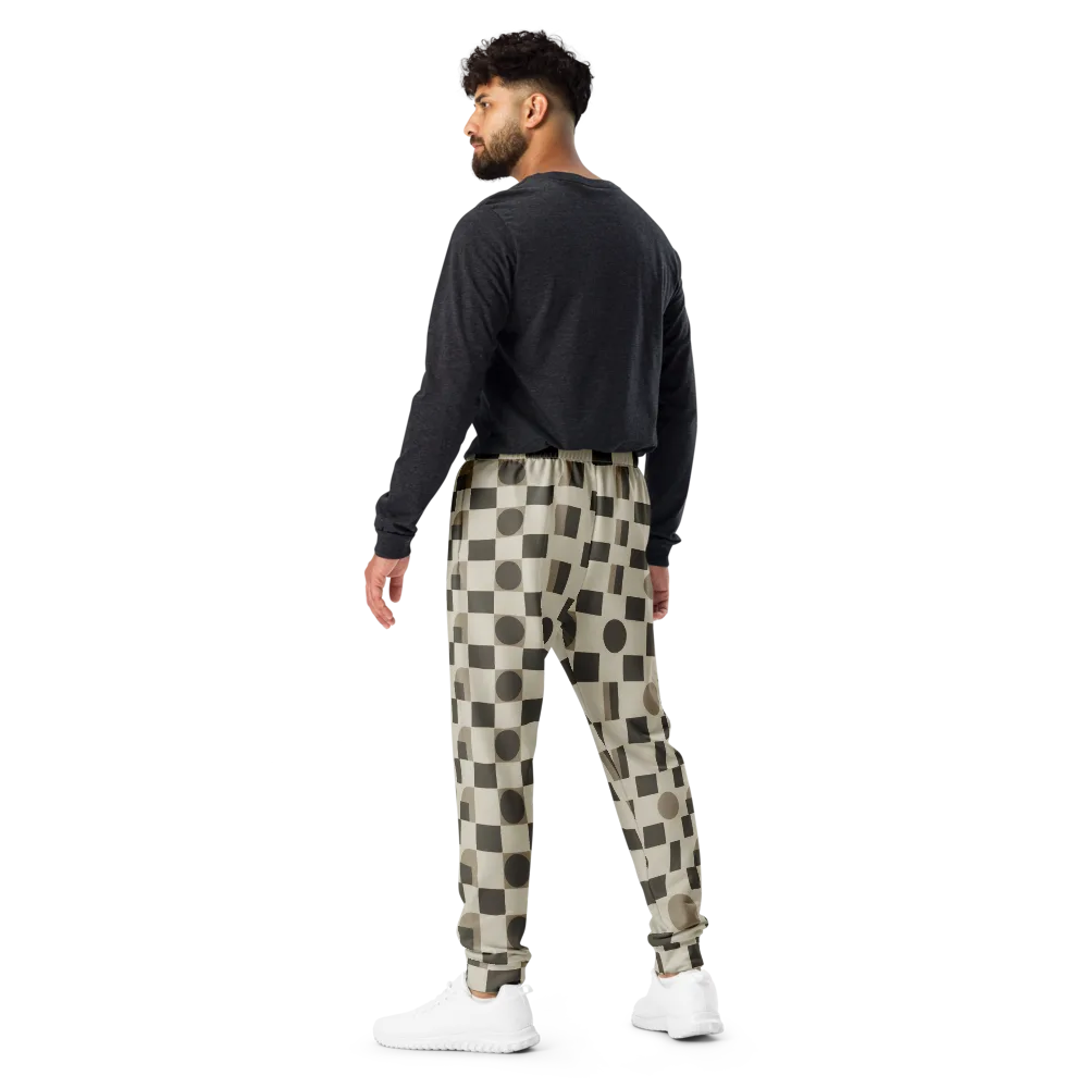 Taupe Tectonics on Men's Joggers — Back