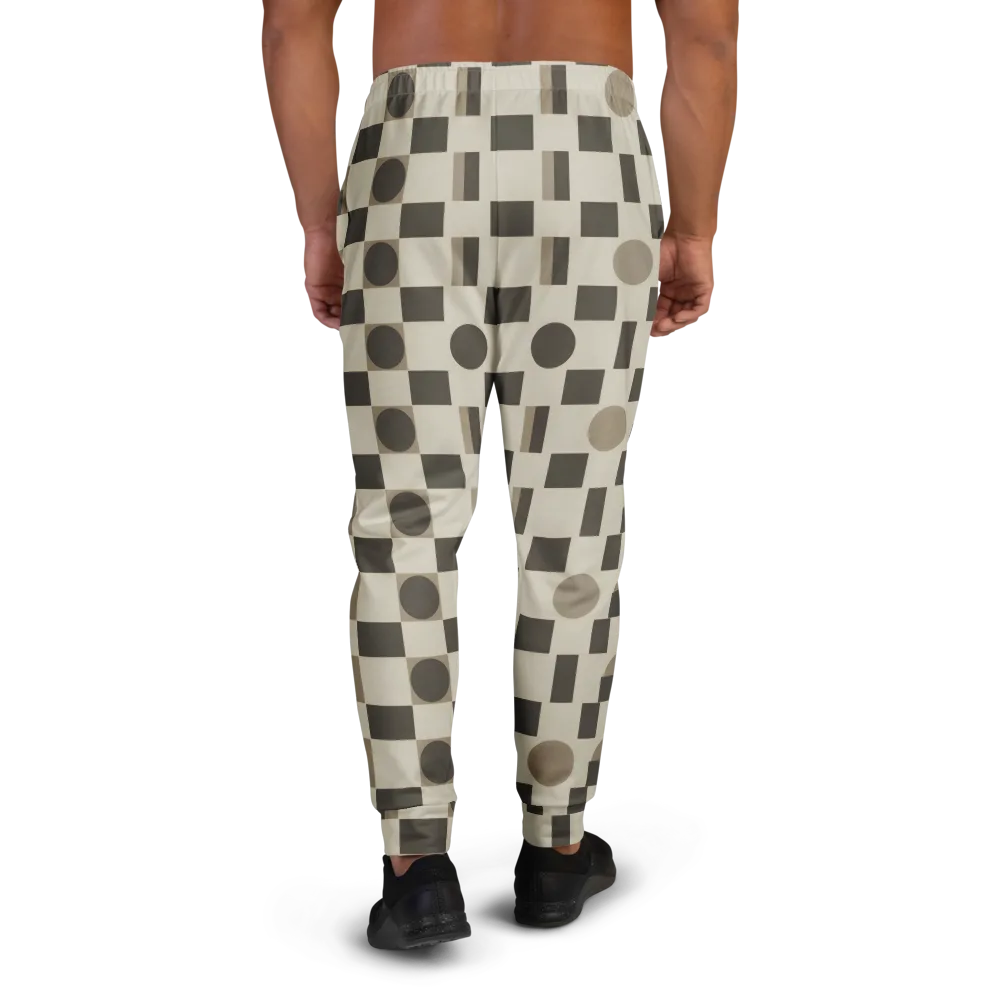 Taupe Tectonics on Men's Joggers — Back