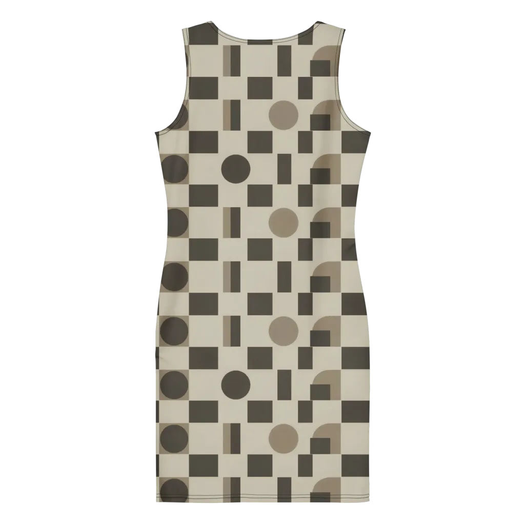 Taupe Tectonics on Bodycon Dress — Back