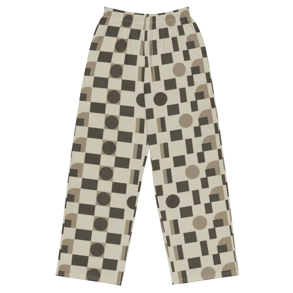 Taupe Tectonics on Wide-Leg Pants — Front