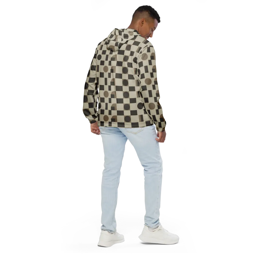Taupe Tectonics on Men's Windbreaker — Back