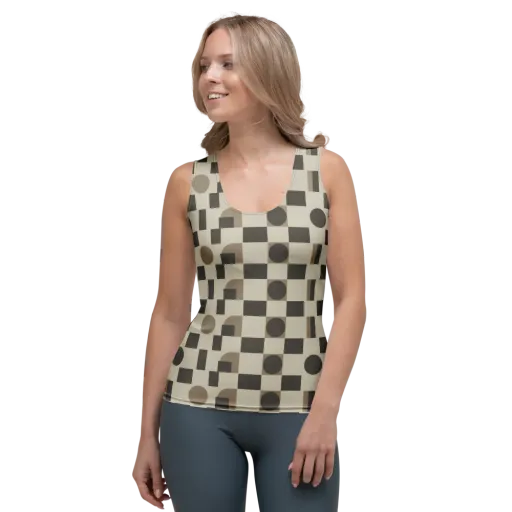 Taupe Tectonics on a Women's Tank Top