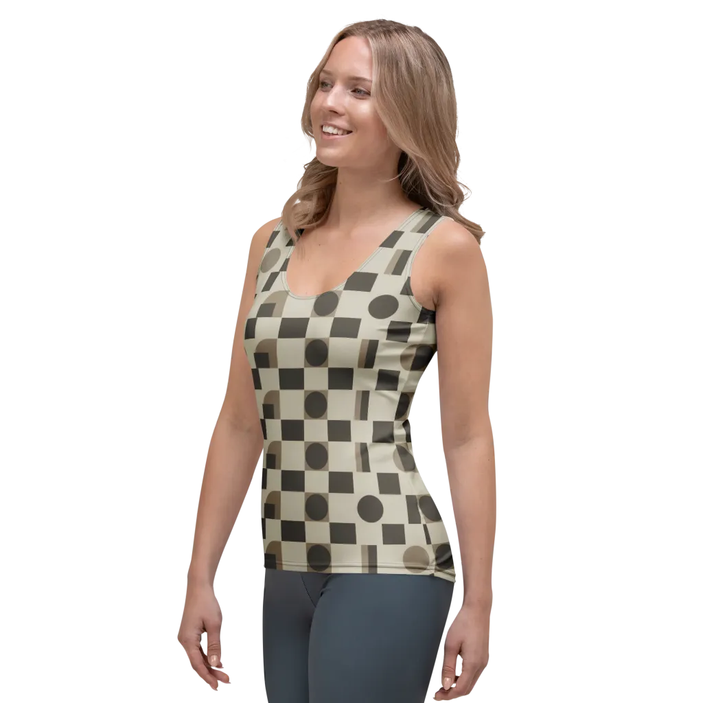 Taupe Tectonics on Women's Tank Top — Left Front