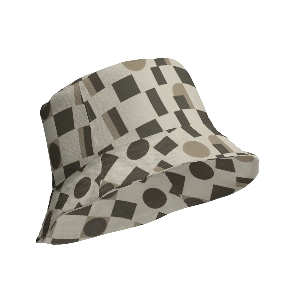 Taupe Tectonics on Reversible Bucket Hat — Product details Outside