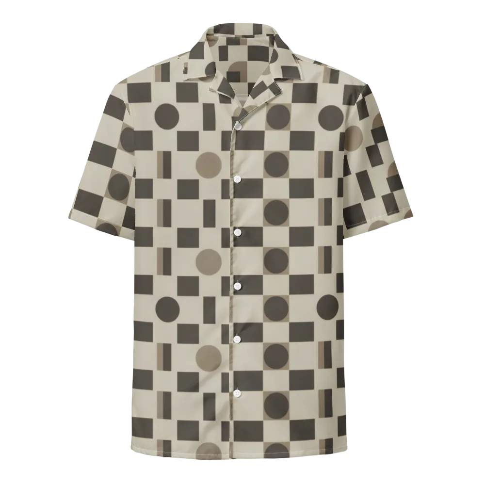 Taupe Tectonics on Button Shirt — Front