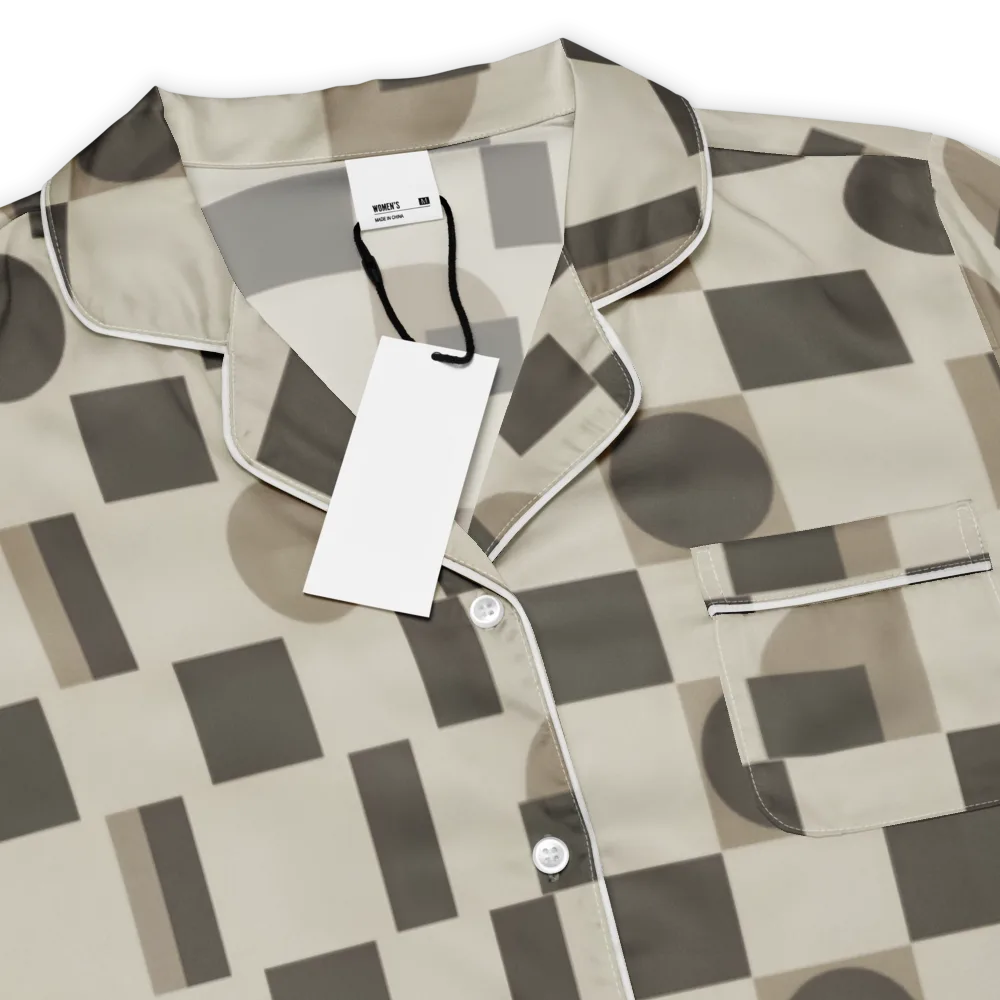 Taupe Tectonics on Women's Short Sleeve Pajama Top — Product details