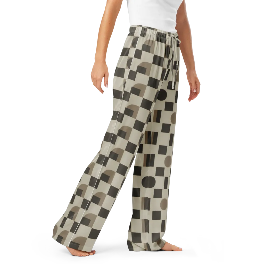 Taupe Tectonics on Women's Pajama Pants — Right Front