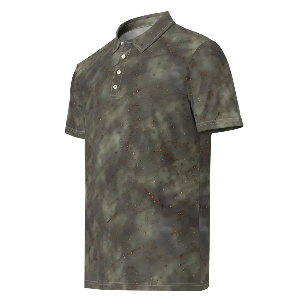 Ashen Constellation on Men's Slim Fit Polo Shirt — Left Front