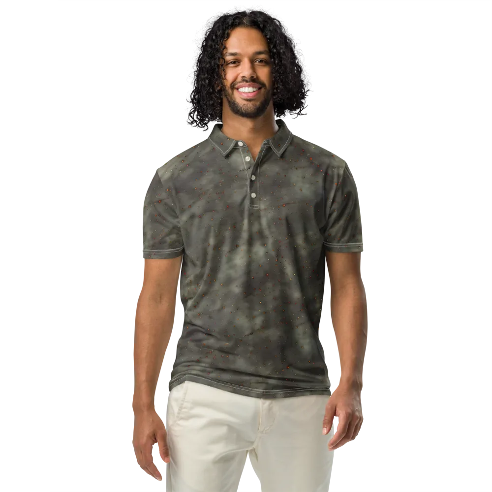 Ashen Constellation on Men's Slim Fit Polo Shirt — Front