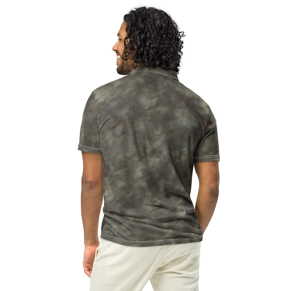 Ashen Constellation on Men's Slim Fit Polo Shirt — Back