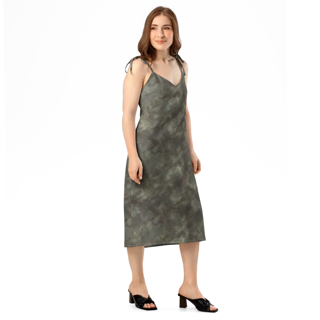 Ashen Constellation on Slip Dress — Right Front