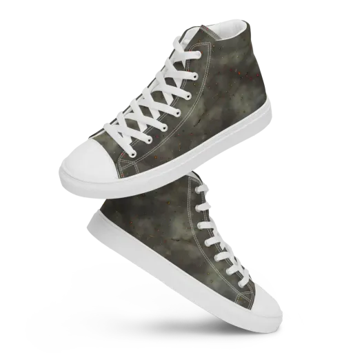 Ashen Constellation on a Women's High Top Canvas Shoes