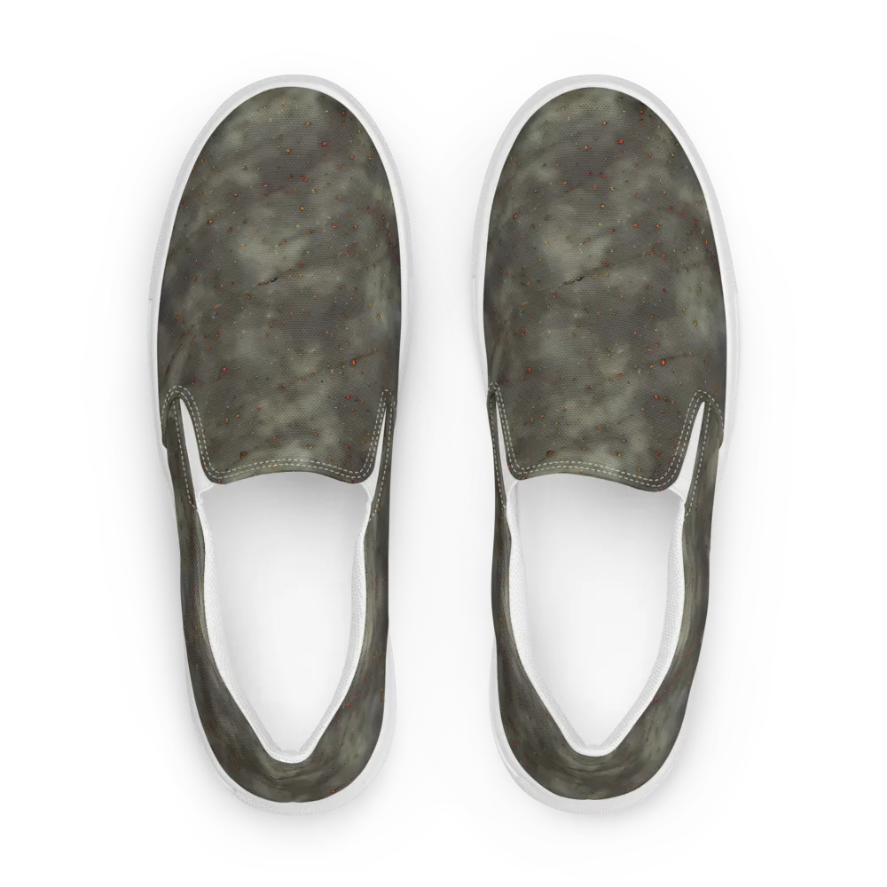 Ashen Constellation on Men's Slip-On Canvas Shoes — Front