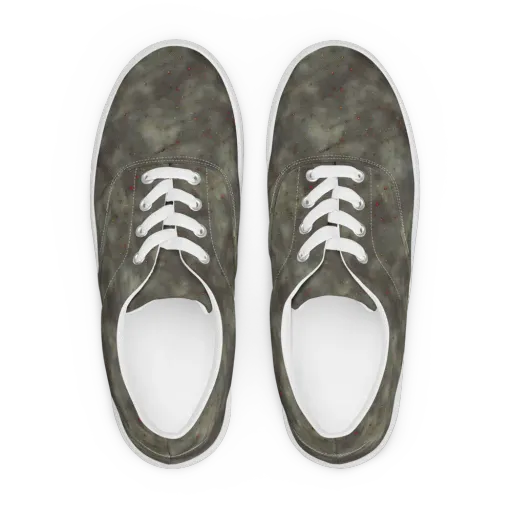 Ashen Constellation on a Men's Lace-Up Canvas Shoes