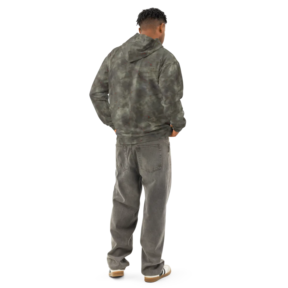 Ashen Constellation on Cotton Hoodie — Back