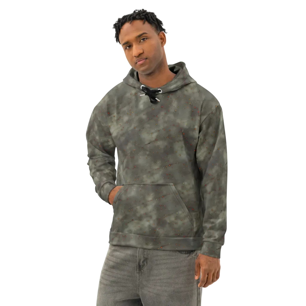 Ashen Constellation on Cotton Hoodie — Left Front