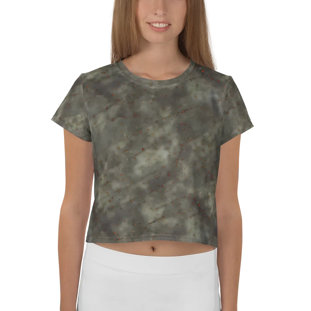 Ashen Constellation on Crop Tee — Front