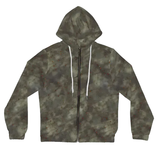 Ashen Constellation on a Women's Full-Zip Hoodie