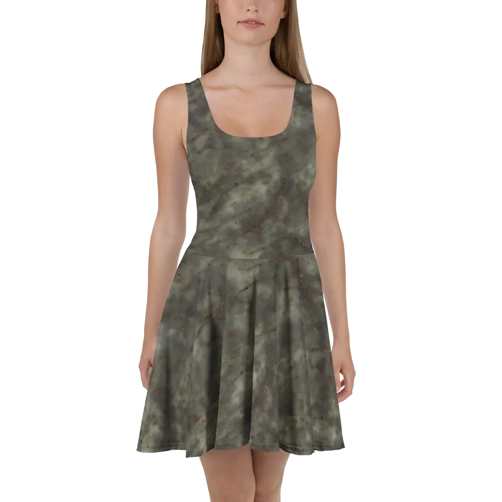 Ashen Constellation on Skater Dress — Front
