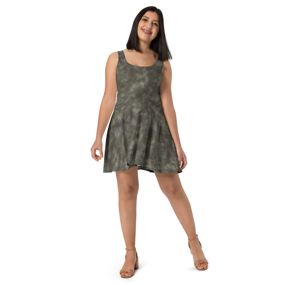 Ashen Constellation on Skater Dress — Front