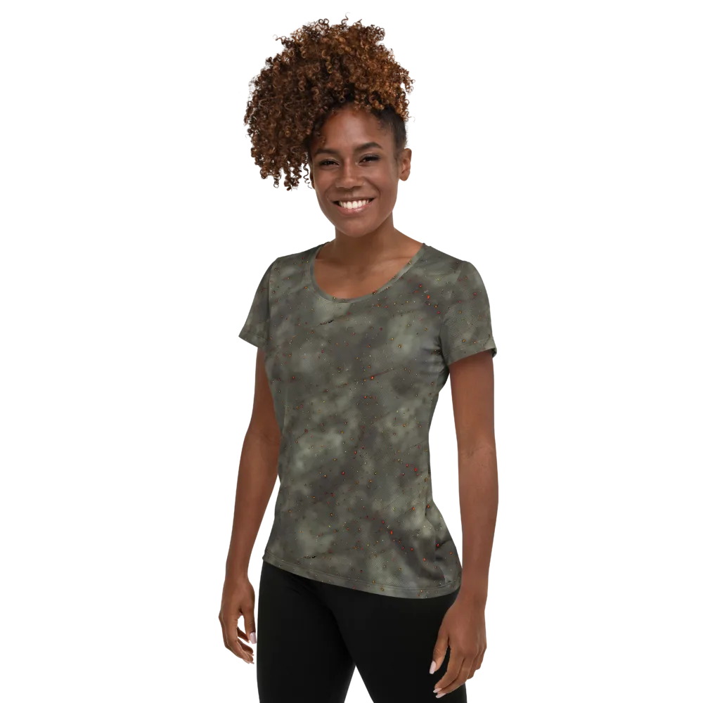 Ashen Constellation on Women's Athletic T-Shirt — Left