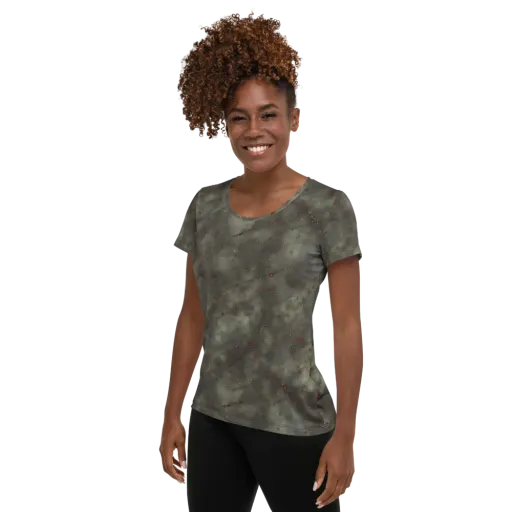Ashen Constellation on a Women's Athletic T-Shirt