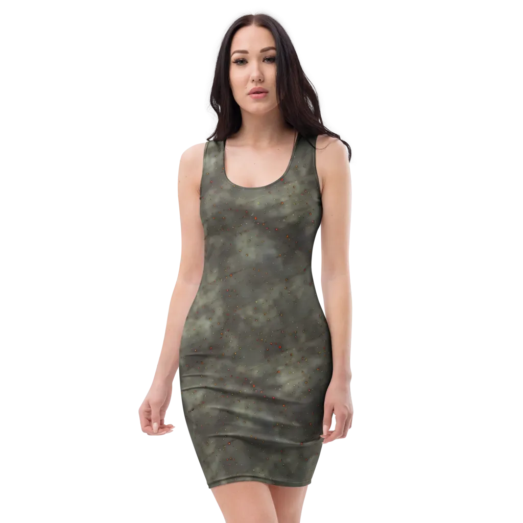 Ashen Constellation on Bodycon Dress — Front