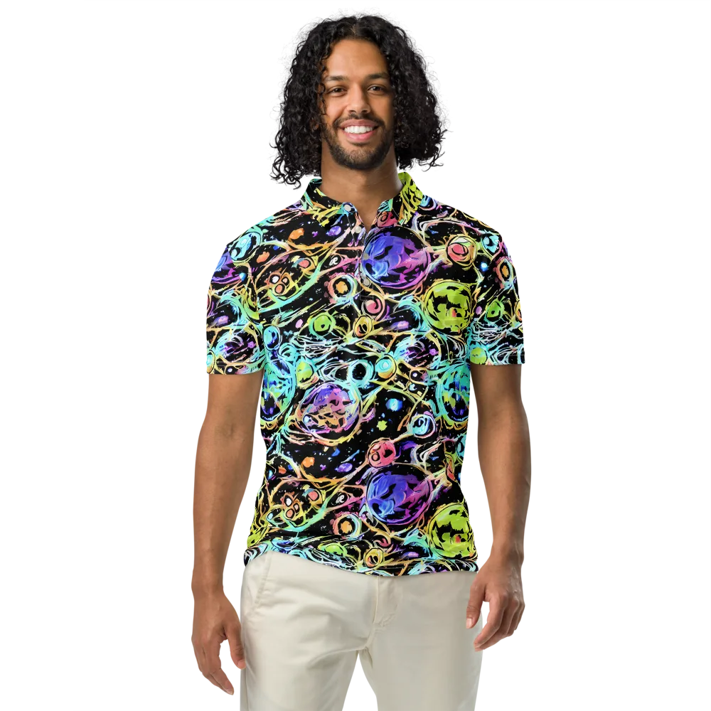 Galactic Jelly on Men's Slim Fit Polo Shirt — Front