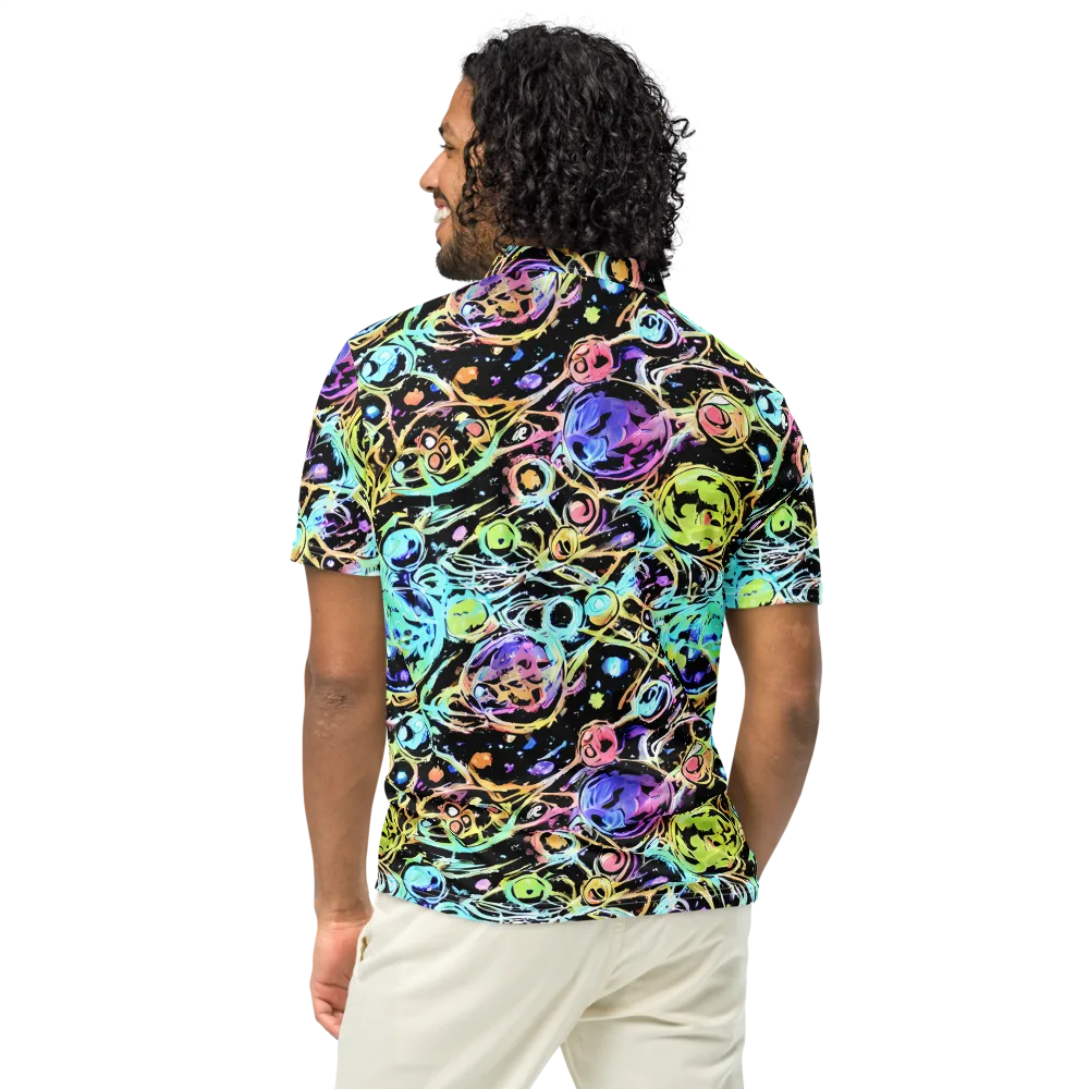 Galactic Jelly on Men's Slim Fit Polo Shirt — Back