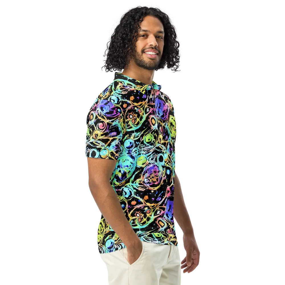Galactic Jelly on Men's Slim Fit Polo Shirt — Right Front