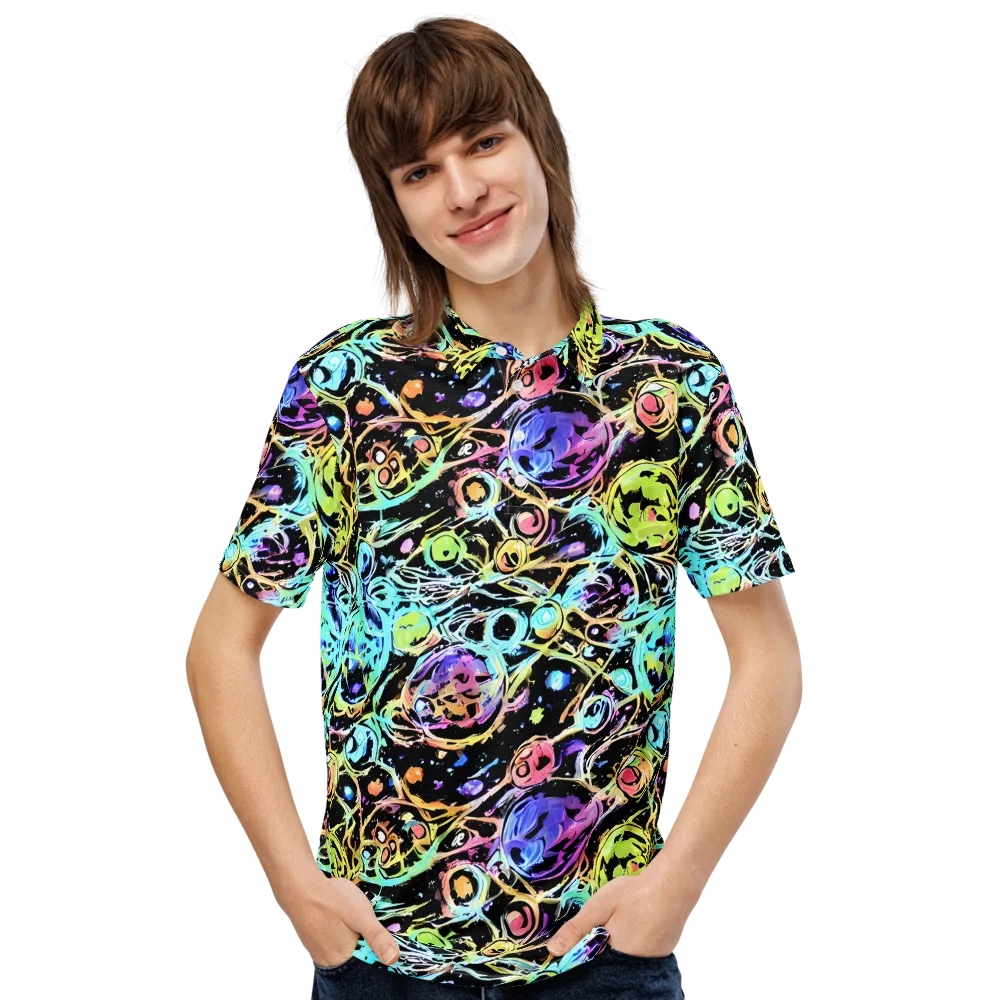Galactic Jelly on Men's Slim Fit Polo Shirt — Front